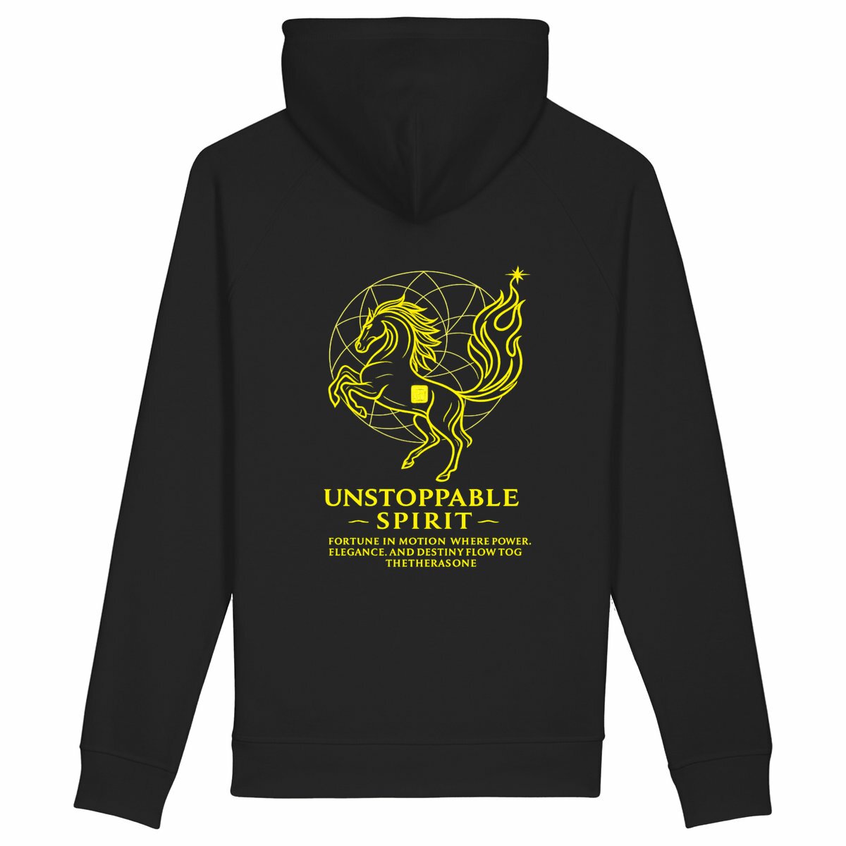 Unstoppable Spirit Hoodie – Fortune in Motion Edition - back_black