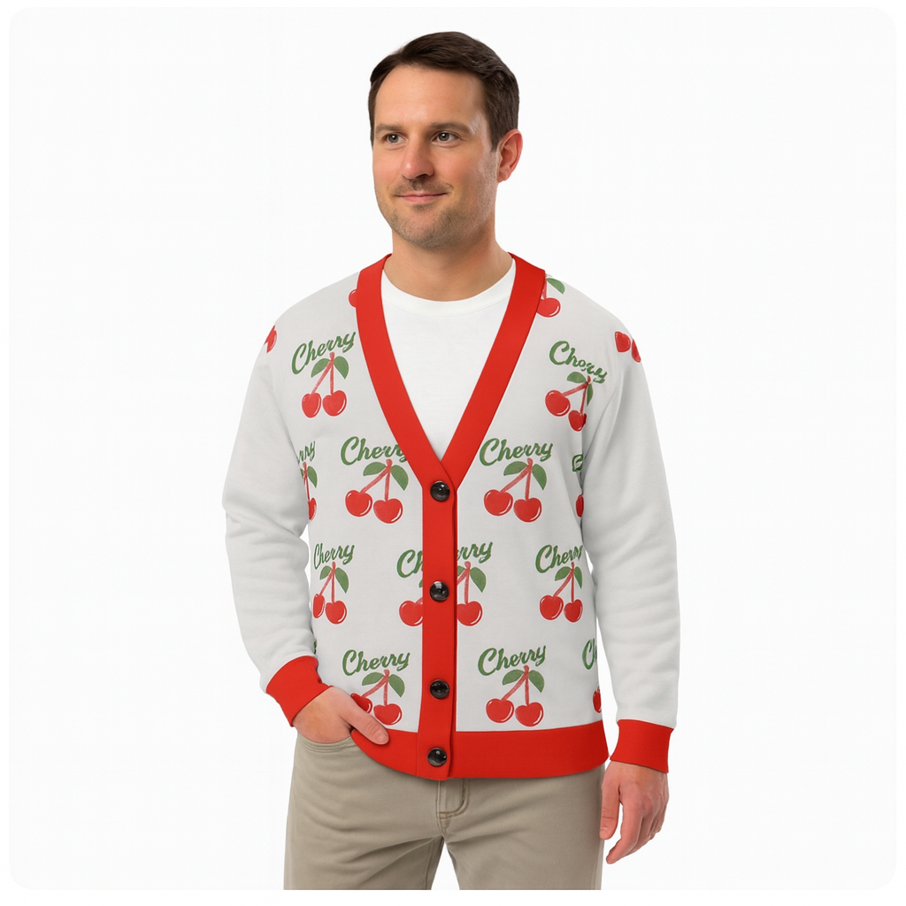 Knitted cherry vibes cardigan