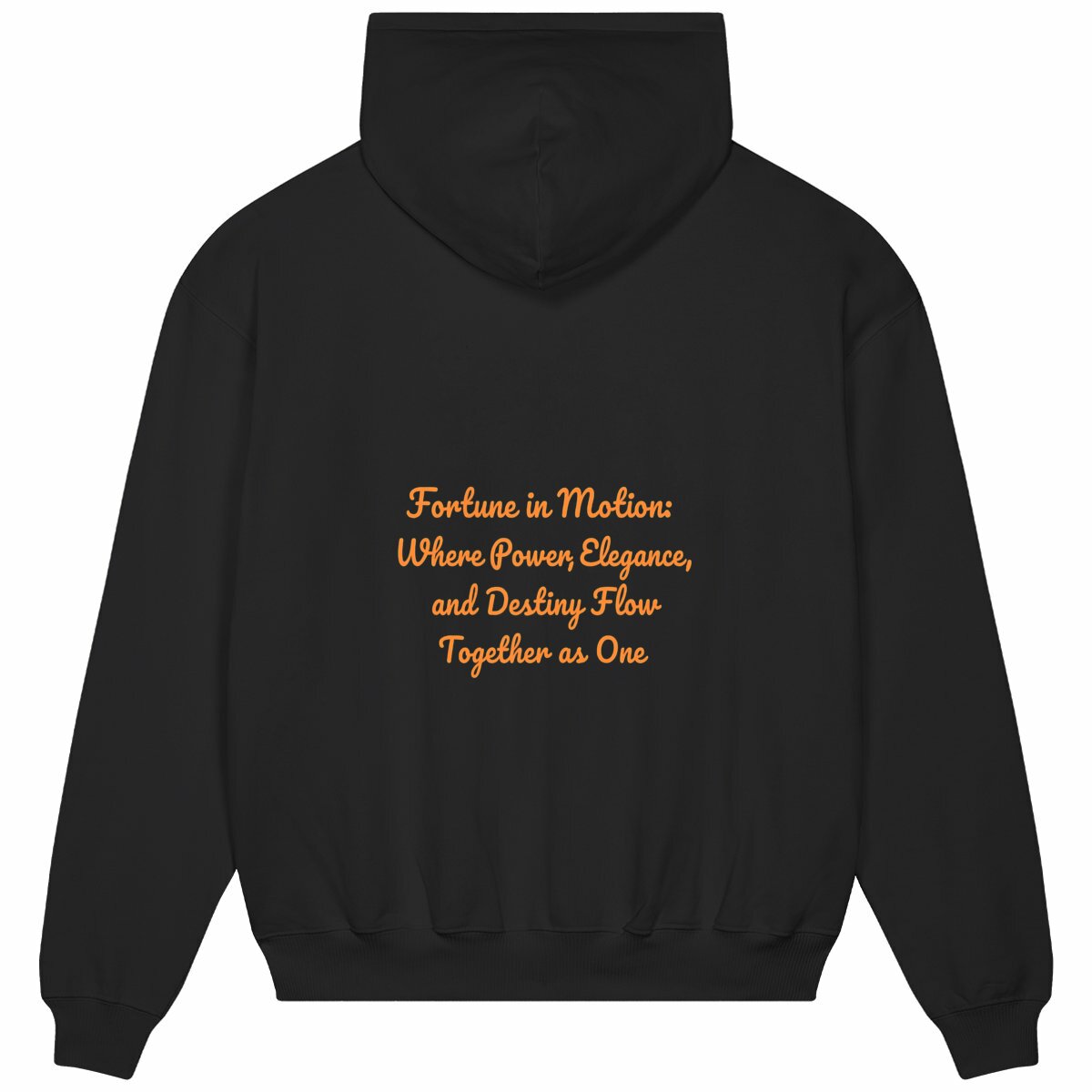 Galloping Fortune Black Hoodie – Power, Elegance & Destiny in Motion - back_black