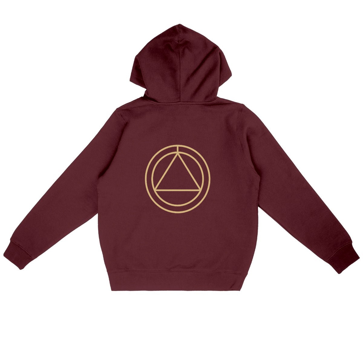 Golden Phoenix Hoodie – Rise in Strength, Shine in Style - back_burgundy