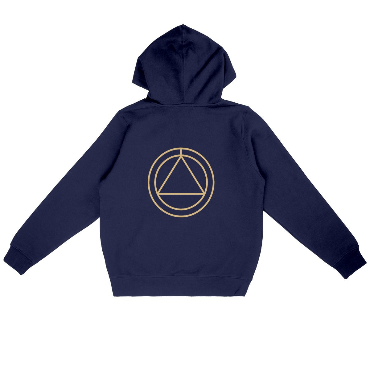 Golden Phoenix Hoodie – Rise in Strength, Shine in Style - back_navy